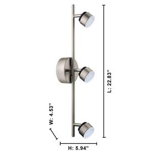 lot 139 image: Eglo Lighting 201452A Armento 1 - 3-LED Track Light - Matte Nickel Finish