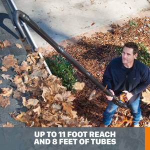 lot 71 image: WORX WA4092 Universal Gutter Cleaning Kit for Leaf Blowers
