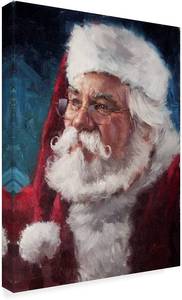 lot 44 image: Trademark Fine Art Elderly Santa Portrait by Meadowpaint, 24x32-Inch