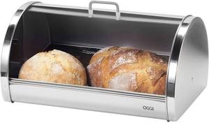 lot 29 image: Oggi Stainless Steel Roll Top Bread Box
