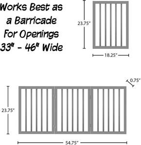 lot 102 image: PETMAKER Freestanding Folding Pet Gate, Gray