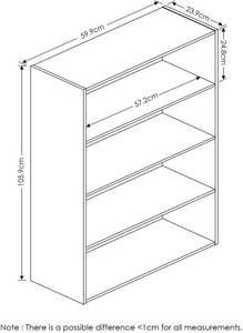 lot 14 image: Furinno Pasir 4-Tier Open Shelf