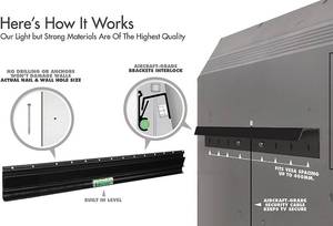 lot 194 image: Hangman Products S-2040A No Stud TV Hanger Mount TVs up to 55-Inch