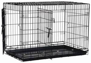 lot 229 image: PRECISION PET Great Crate Double Door Dog Crate, Black