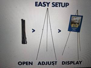 lot 222 image: Quartet Instant Easel Stand, Heavy-Duty, 63