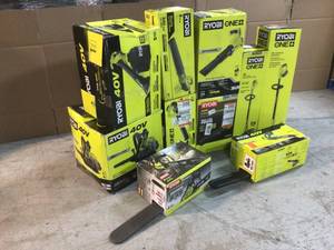 Lot of Ryobi Power Tools and Power Items Various Models and Conditions See Pictures