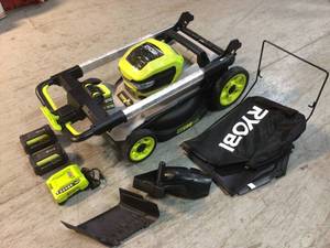 Ryobi 40V HP Brushless 251 in. Cordless Battery Walk Behind Dual-Blade Self-Propelled Mower with (2) 6.0 Ah Battery and Charger Customer Returns See Pictures