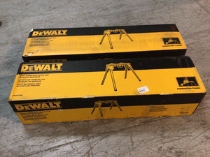 Lot of 2 15.4 lbs. Heavy Duty Work Stand with Miter Saw Mounting Brackets by DEWALT Customer Returns See Pictures