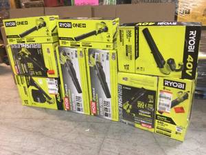 Lot of Assorted Ryobi Blowers Various Models and Conditions See Pictures