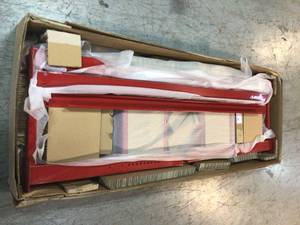 6 ft. Adjustable Height Solid Wood Top Workbench in Red for Ready-to-Assemble Steel Garage Storage System by Husky customer Returns See Pictures