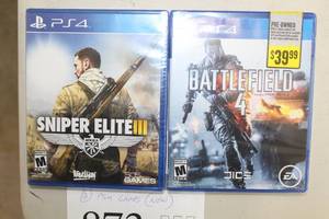 lot 873 image: Lot of (2) Sony Playstation PS4 Video Games (New )