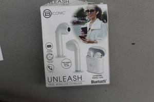 lot 890 image: Iconic Bluetooth Wireless Earbuds with charging travel case (New )