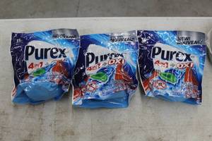 lot 996 image: Lot of (3) Purex Detergent 15-Capsule Packages