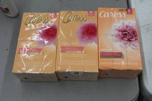lot 994 image: Lot of (3) Caress Daily Silk Soap 6-Bar Packages