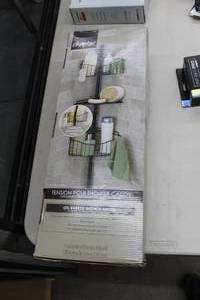 lot 953 image: Chapter Tension Pole Shower Caddy Oil Rubbed Bronze (in original packaging)