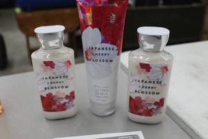 lot 992 image: Japanese Cherry Blossom Body Lotion (x2) and Spray