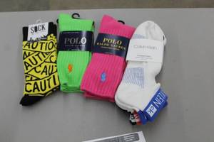 lot 1047 image: Ralph Lauren POLO, Calvin Klein Mens Socks - 3-Pack, 1-Pack (x3)
