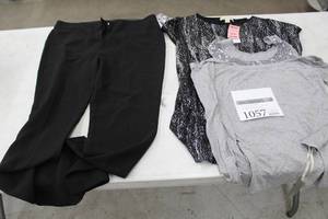 lot 1057 image: Lot of (3) Womens Clothing - Dress Shirts (x2), Dress Pants