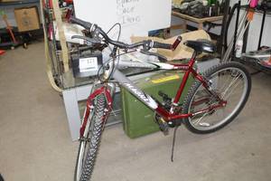 lot 1081 image: Magna Great Divide 22 Mens 21-speed Trail Bike with 19 SilverRed Frame
