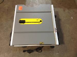 15 Amp Corded 10 in. Job Site Table Saw with Rolling Stand by DEWALT Customer Returns See Pictures
