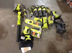 Lot of Assorted Ryobi Items For Parts Only Customer Returns See Pictures