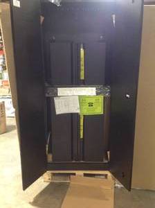 3-Piece Regular Duty Welded Steel Garage Storage System in Black (54 in. W x 75 in. H x 19 in. D) by Husky Customer Returns See Pictures