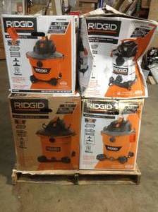 Lot of Assorted Ridgid Shop Vacs Customer Returns See Pictures