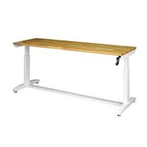 72 in. Adjustable Height Work Table in White by Husky Customer Returns See Pictures