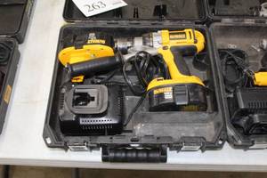 lot 263 image: DeWalt DC987 18V 12 Heavy Duty XRP DrillDriver, Batteries (x2), Charger, Case