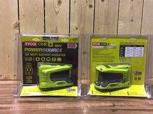 lot 43 image: RYOBI 150-Watt Power Inverter for ONE 18V Battery (Tool Only) Customer Returns See Pictures