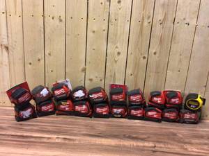 lot 52 image: BIG MIX LOT OF MILWAUKEE MEASURE TAPES Customer Returns See Pictures