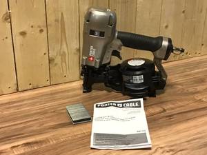 lot 78 image: Porter-Cable Pneumatic 15-Degree Coil Roofing Nailer Customer Returns See Pictures