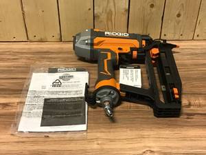 lot 85 image: RIDGID Pneumatic 16-Gauge 2-12 in. Straight Finish Nailer with CLEAN DRIVE Technology Customer Returns See Pictures