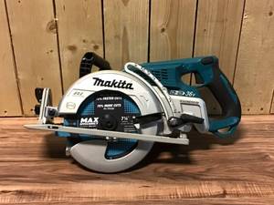 lot 90 image: Makita 18-Volt X2 LXT 5.0Ah Lithium-Ion (36-Volt) Brushless Cordless Rear Handle 7-14 in. Circular Saw TOOL ONLY Customer Returns See Pictures