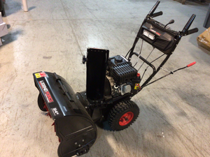 lot 115 image: 24 in. 2-Stage Electric Start Gas Snow Blower with LED Light by PowerSmart Customer Returns See Pictures