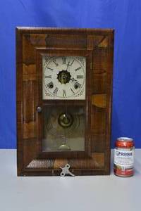 lot 1 image: Antique shelf clock