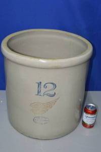 lot 10 image: 12 gallon Red Wing stonewear crock