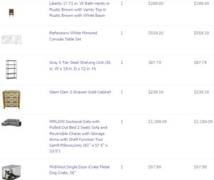 lot 120 image: MIXED PALLET (10 Pieces) OF FURNITURE AND MORE - RETAIL VALUE $2,789.43