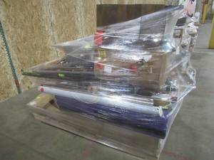 lot 114 image: MIXED PALLET (32 Pieces) OF FURNITURE, HOME DECOR, HOME IMPROVEMENT MATERIALS  AND MORE - RETAIL VALUE $3,252.42