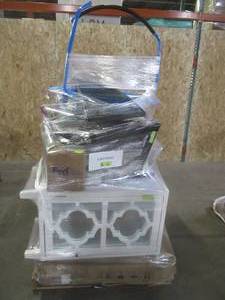 lot 121 image: MIXED PALLET (28 Pieces) OF HOME IMPROVEMENT ITEMS, HOME DECOR AND MORE - RETAIL VALUE $2,484.96