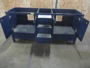 lot 122 image: Avanity Modero 72 in. W x 21 in. D x 34 in. H Bath Vanity Cabinet Only in Navy Blue, Modero-V72-NB - Cabinet Only, Some Slight Scratch and Dent.