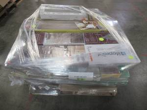 lot 135 image: MIXED PALLET (87 Pieces) OF FLOORING AND WALL TILE - RETAIL VALUE $5,170.05