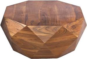 lot 212 image: The Urban Port Diamond Cut 34 Wood Coffee Table ModelUPT-196015 (Needs Repair)