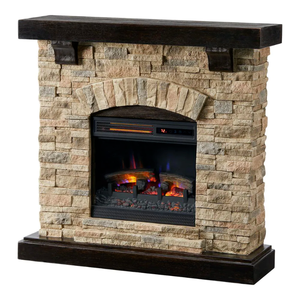 lot 224 image: Home Decorators Collection Pembroke 40 in. Freestanding Infrared Electric Fireplace Model 147441 (Scratch & Dent)