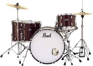 lot 229 image: Pearl Roadshow Complete 5-Piece Drum Set In Black, Model RS525SCC91