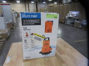 lot 243 image: Everbilt 14 HP 2-in-1 Utility Pump Model UTA02510