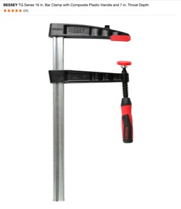 (2) BESSEY TG Series 16 in. Bar Clamp with Composite Plastic Handle and 7 in. Throat Depth. See Pictures