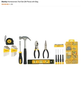 Stanley Homeowners Tool Set (38-Piece) with Bag, 3 in. Multi-Bit Ratcheting Screwdriver &  T-Handle Multi-Bit Screwdriver Set (21-Piece). See Pictures