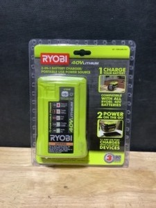 RYOBI 40V Lithium-Ion Charger with USB Port. See Pictures