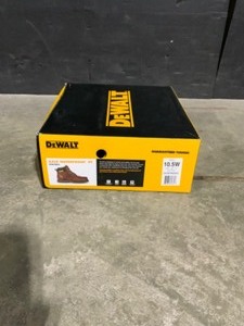 lot 18 image: DEWALT Mens Axle Waterproof 6 in. Work Boots - Soft Toe - Walnut Pitstop Size 10.5(W). See Pictures